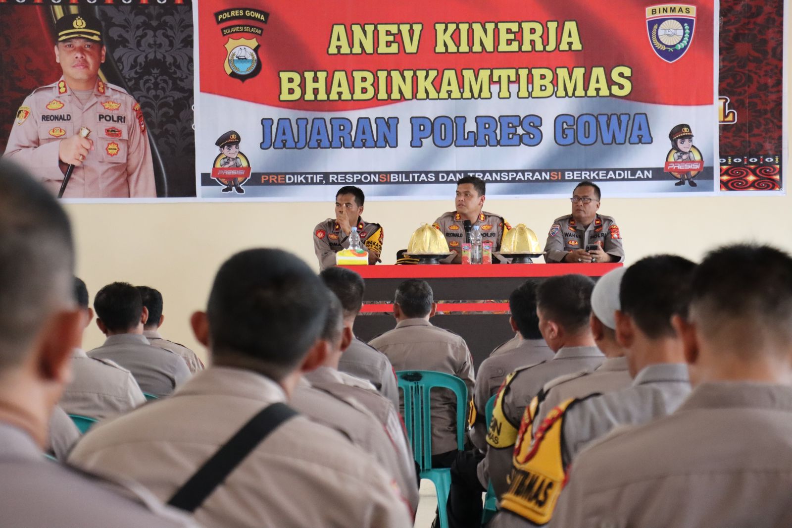 Pimpin Anev Kinerja Bhabinkamtibmas, Ini Arahan Kapolres Gowa