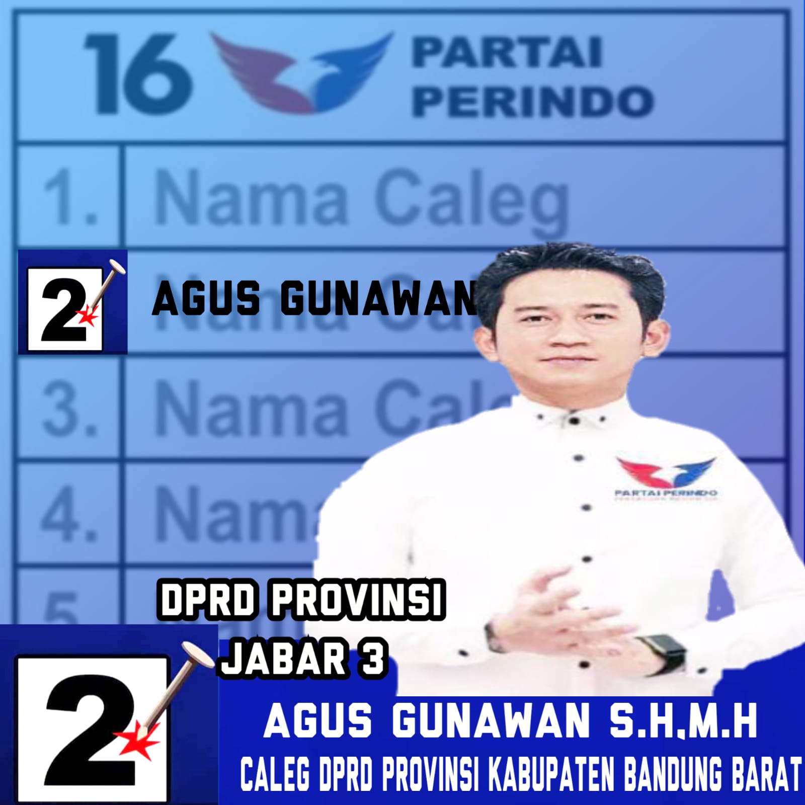 Agus Gunawan Caleg DPRD PROVINSI Bandung Barat Jabar III siap mengemban tugas sebagai wadah aspirasi masyarakat