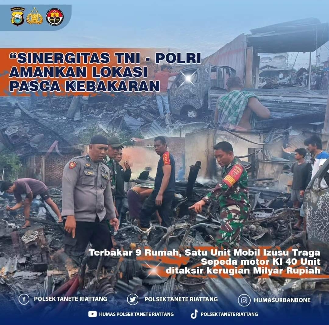 Kebakaran Melanda Kompleks Pasar Waetuo, Kerugian Material Mencapai Milyar Rupiah