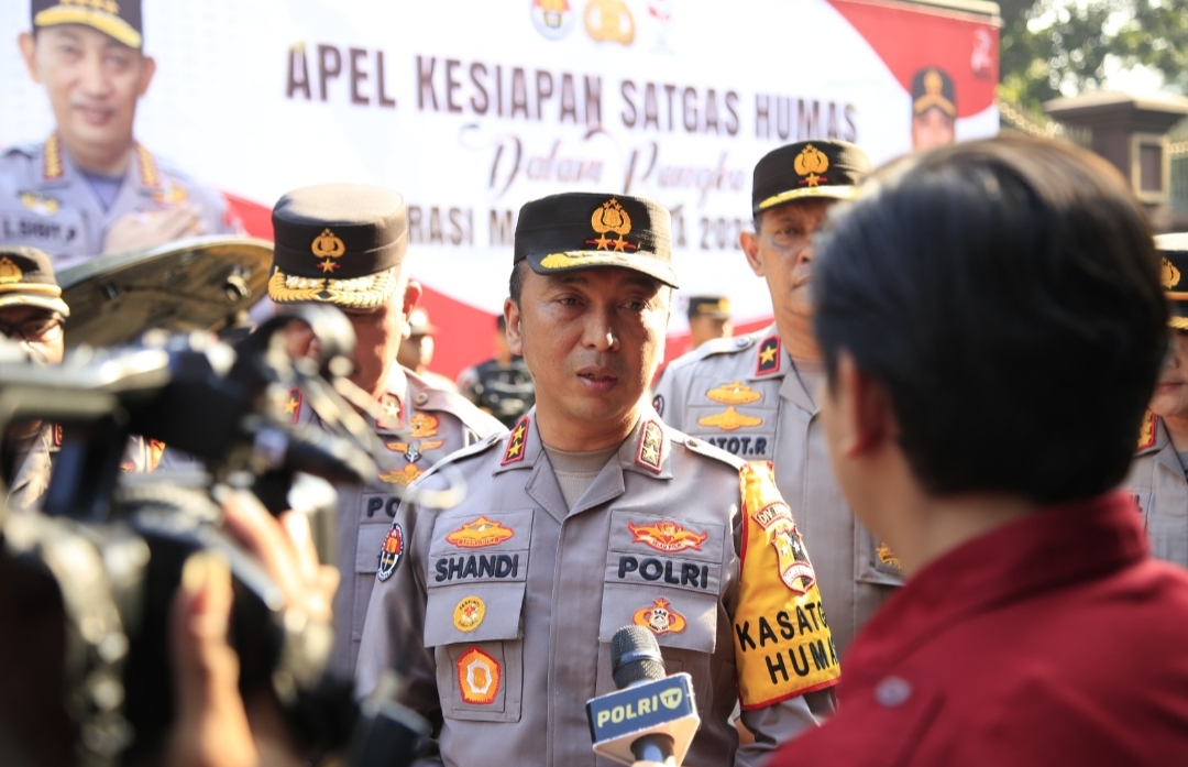 Humas Polri Gelar Pasukan Kesiapan Satgas Humas Dalam Pengamanan Pemilu 2024