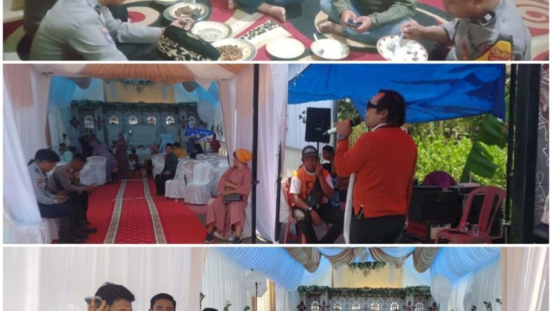 Waka Polsek Bajeng Beserta Jajarannya Mengunjungi Tempat Pernikahan Anggota Wartawan Media Makassar Global