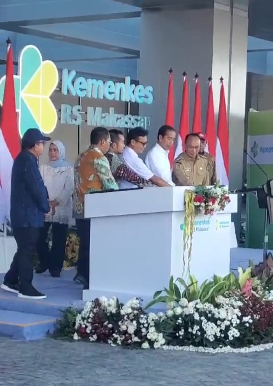 Presiden Jokowi Resmikan RS Vertikal Khusus Otak, Jantung Dan Kanker Di Kawasan CPI Makassar