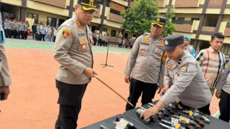 Pengecekan Senpi Oleh Kapolres Gowa Terhadap Anggota Pemegang Senpi