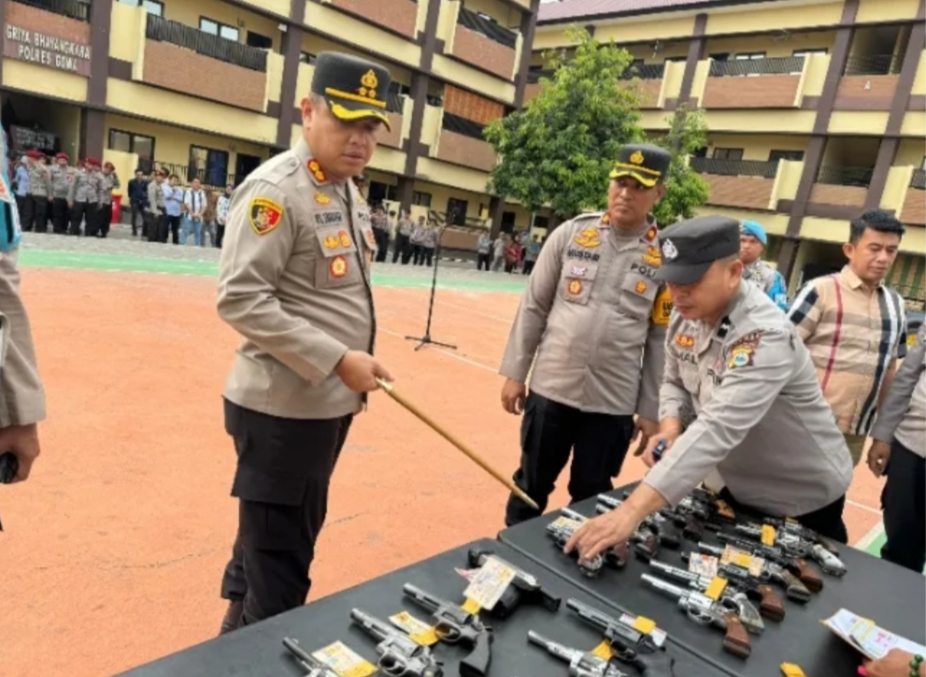 Pengecekan Senpi Oleh Kapolres Gowa Terhadap Anggota Pemegang Senpi