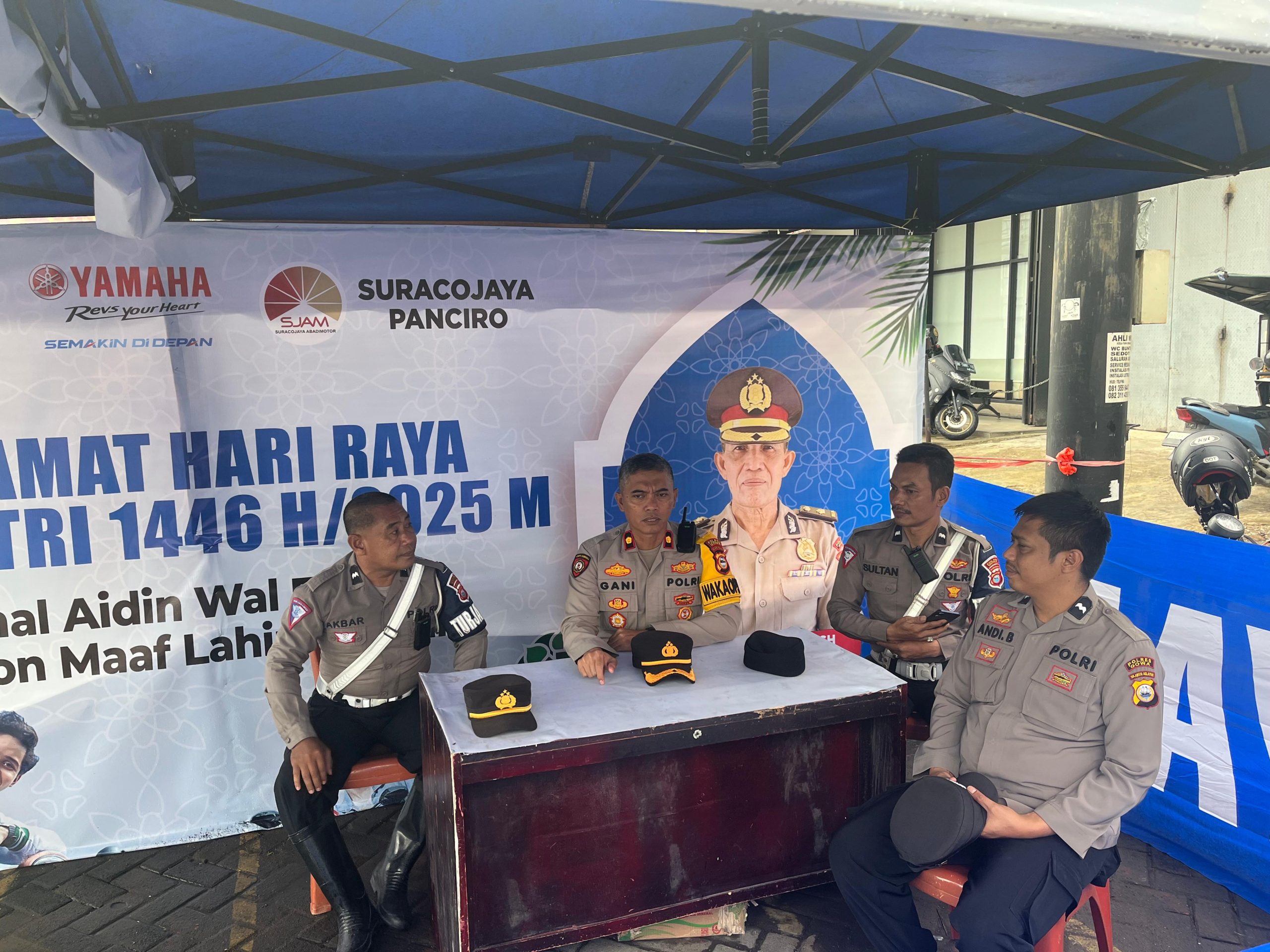 Wakapolres Gowa Pantau Pos Pelayanan Operasi Ketupat 2025 di Bajeng dan Bontonompo