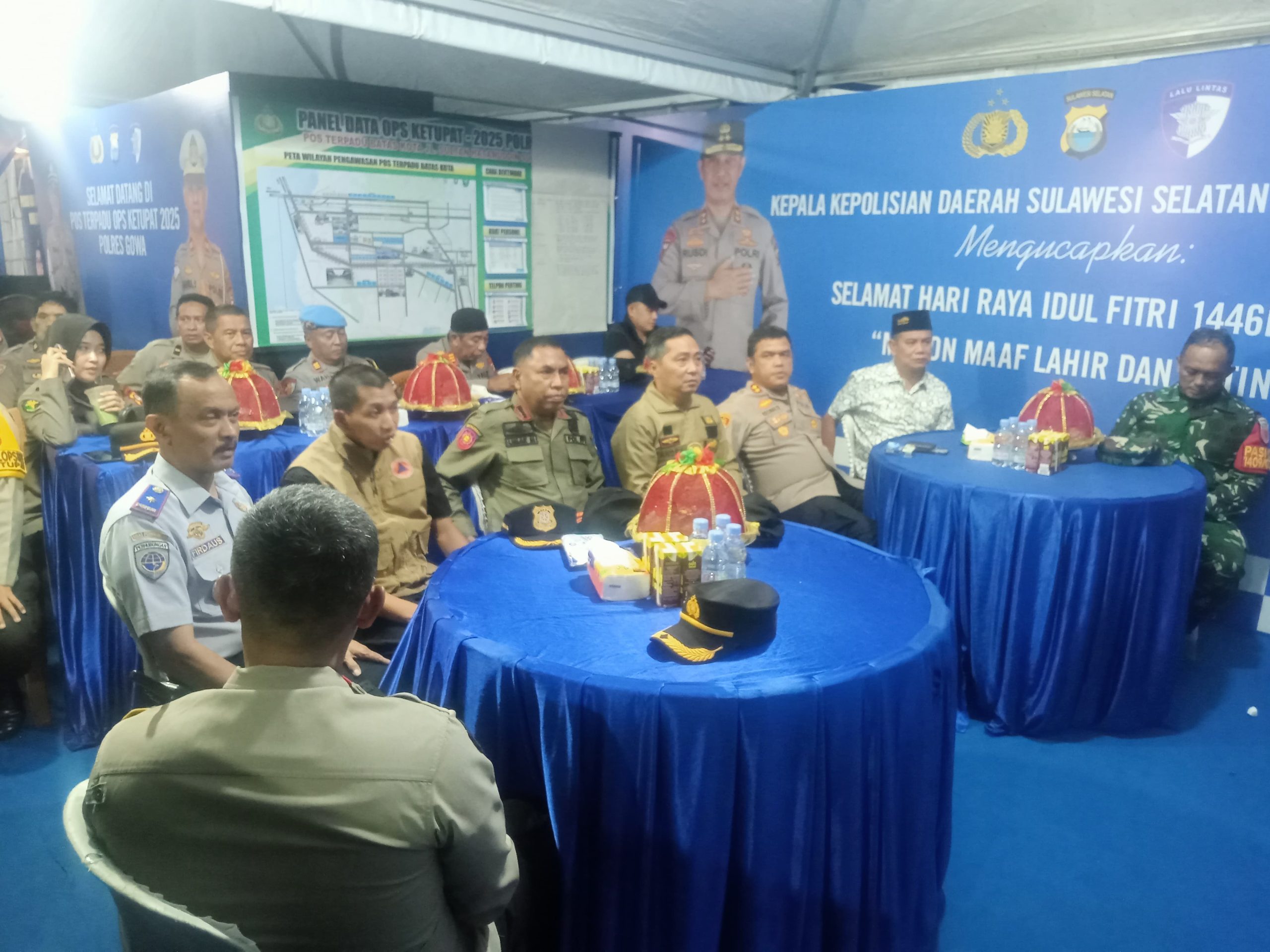 Kapolres Gowa Bersama Forkopimda Ikuti Vicon Kapolri Pantau Situasi Kamtibmas Malam Takbiran