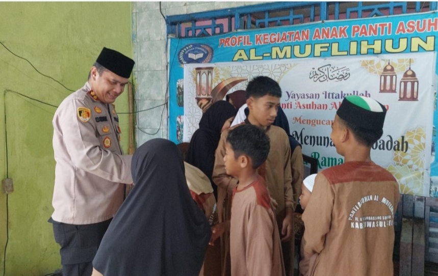 Kapolres Gowa Gelar Bakti Sosial Ramadhan, Salurkan Bantuan ke Panti Asuhan