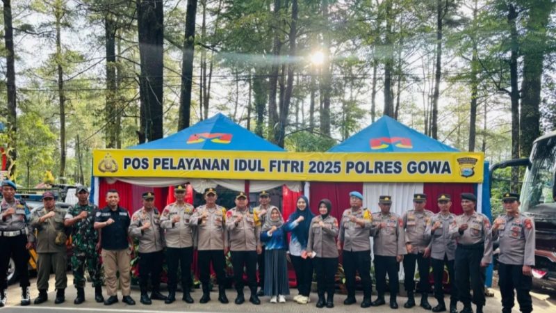 Wakapolres Gowa Bersama PJU Pantau Pos Pelayanan Operasi Ketupat 2025 di Malino dan Rest Area Bontojai Parangloe
