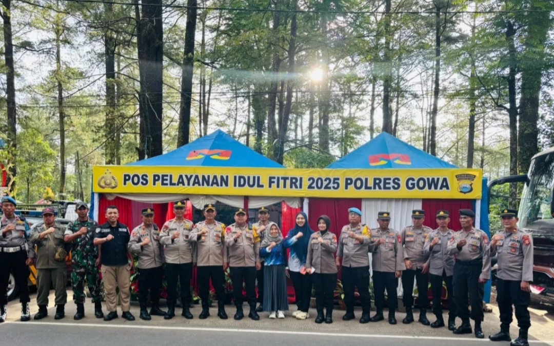 Wakapolres Gowa Bersama PJU Pantau Pos Pelayanan Operasi Ketupat 2025 di Malino dan Rest Area Bontojai Parangloe