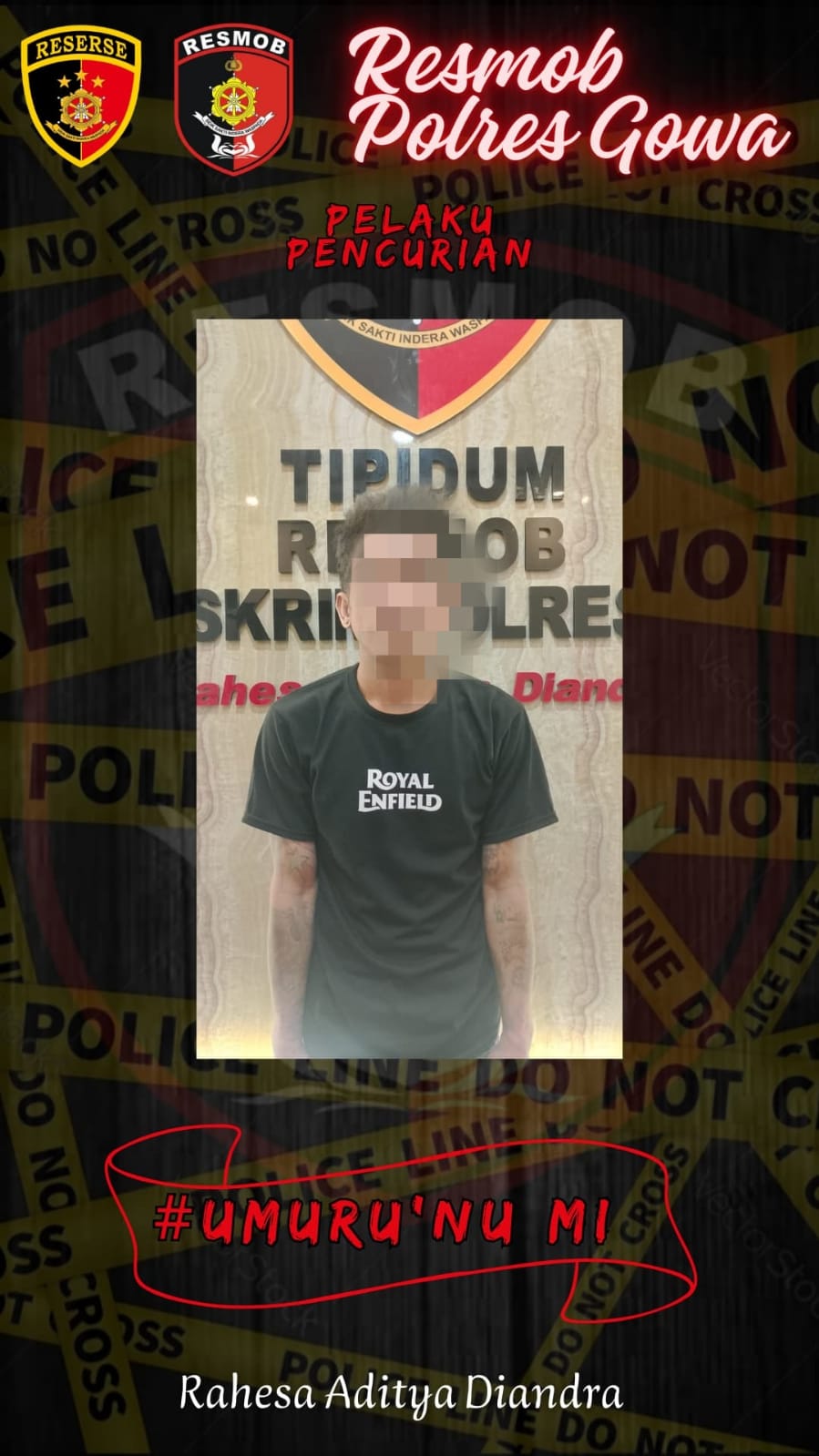 Residivis Pencuri HP di Pasar Minasa Maupa dibekuk Oleh Unit Resmob Polres Gowa