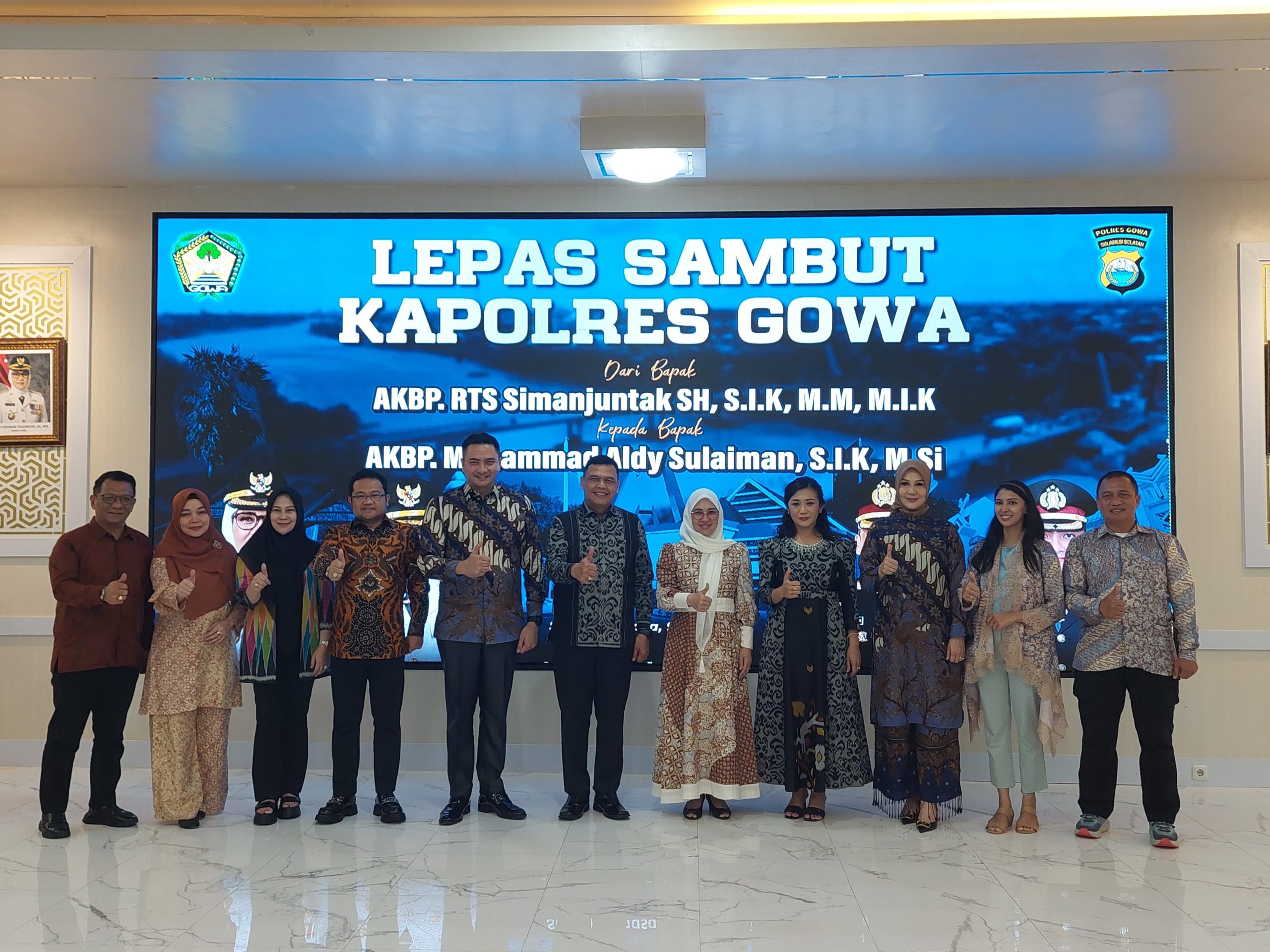 Ramah Tamah dan Pisah Sambut Kapolres Gowa Bersama Forkopimda di Rujab Bupati Gowa