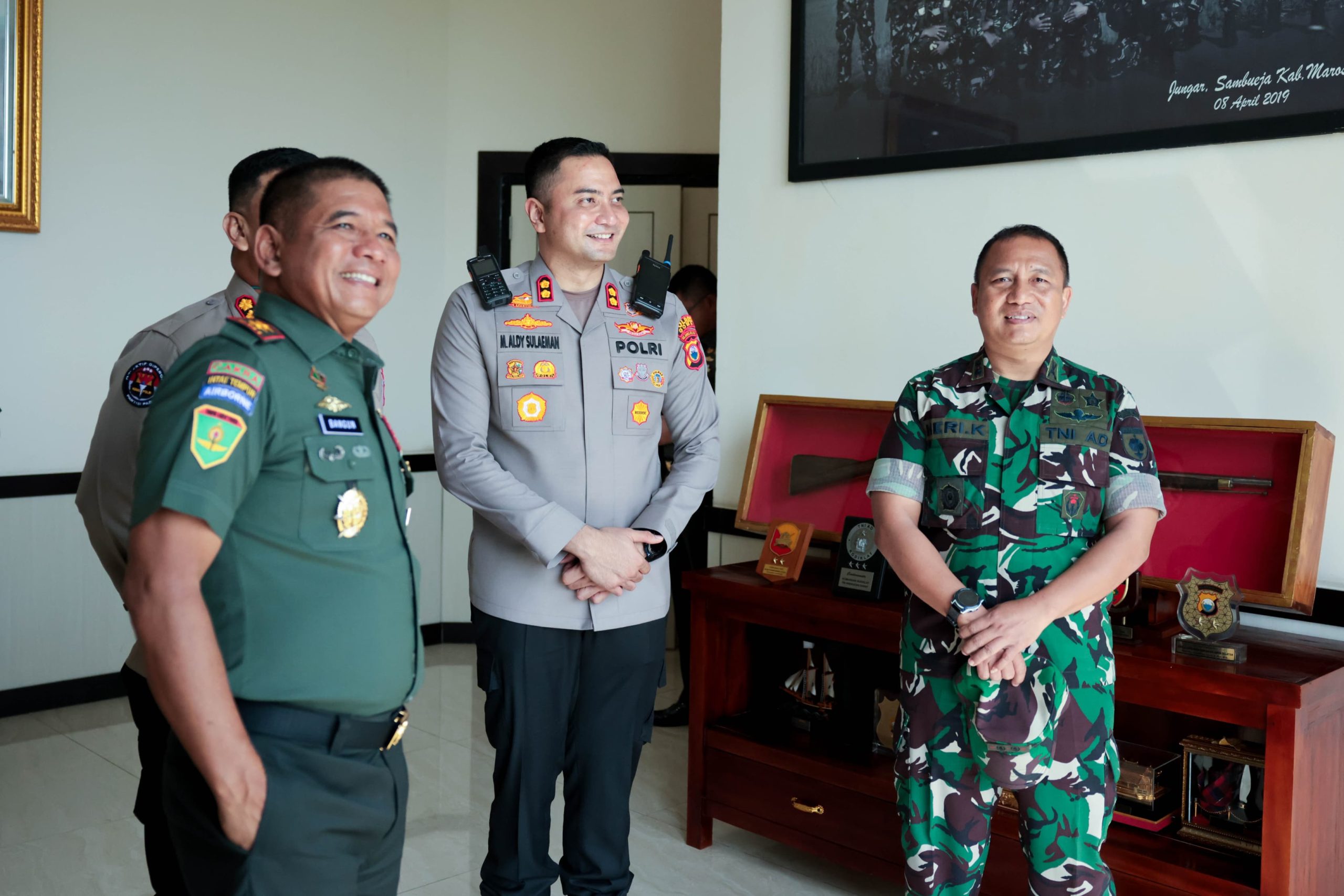 Kapolres Gowa Lakukan Kunjungan Silaturahmi ke Divisi Infanteri 3 Kostrad Pakatto