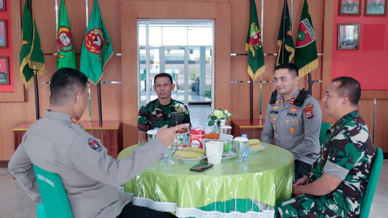 Sehari Menjabat, Kapolres Gowa Lakukan Kunjungan Silaturahmi ke Rindam XIV/Hasanuddin