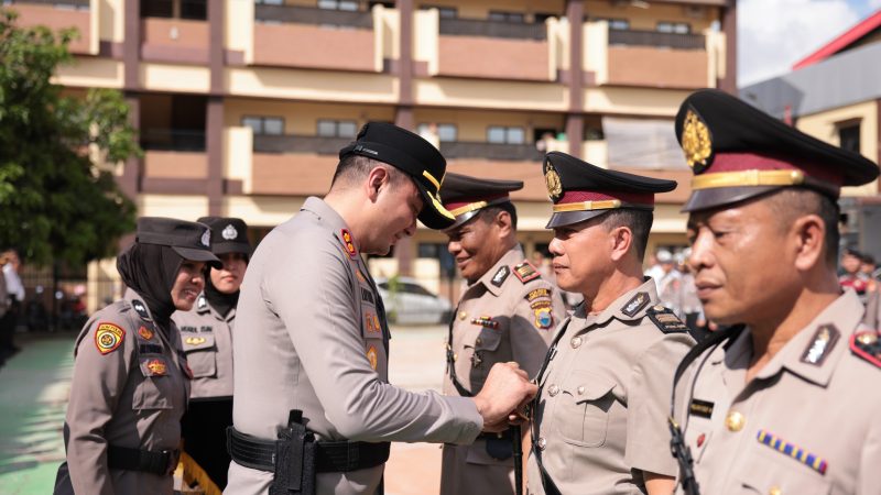Polres Gowa Gelar Upacara Serah Terima Jabatan Pejabat Utama dan Kapolsek