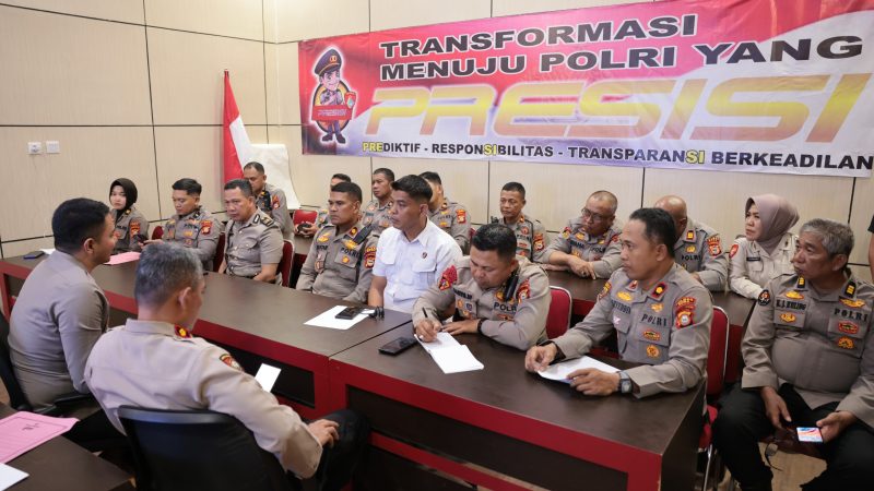 Kapolres Gowa Bersama Para PJU Gelar Vicon Bersama Kapolri
