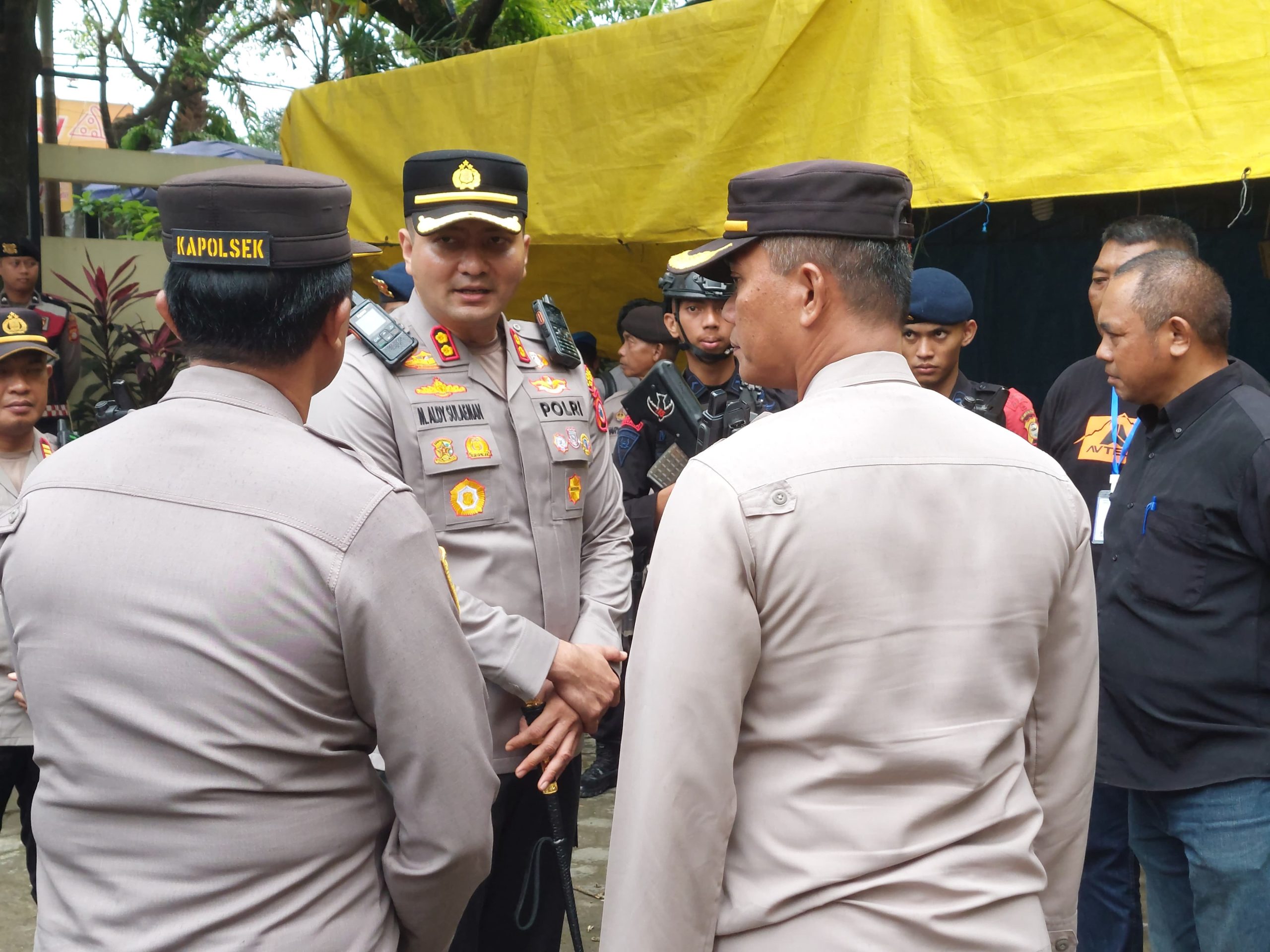 Kapolres Gowa Pimpin Sterilisasi dan Pemantauan Ibadah Jumat Agung di Gereja
