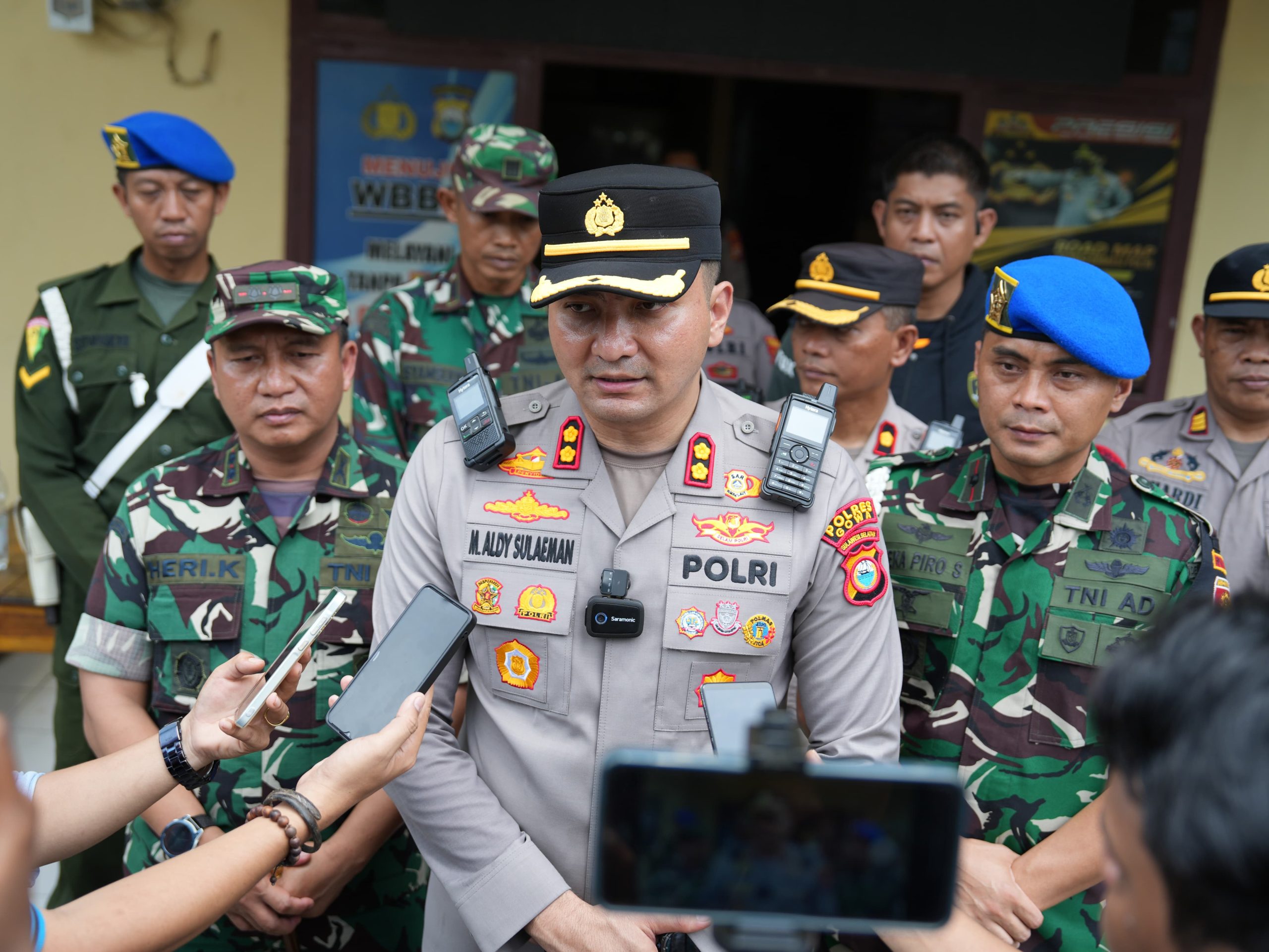 Tim Gabungan TNI-Polri Gowa Tertibkan Lokasi Sabung Ayam di Desa Nirannuang