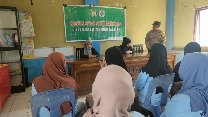 Bhabinkamtibmas Desa Datara Gelar Sosialisasi Bahaya Narkoba di Desa Binaannya