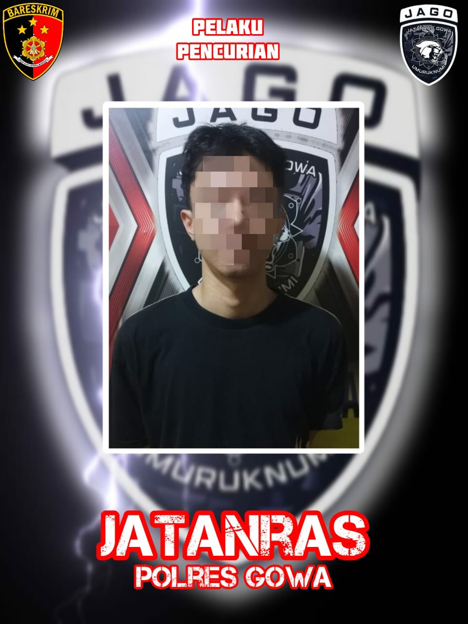 Tim Jatanras Polres Gowa Tangkap Pelaku Pencurian dengan Pemberatan di Makassar