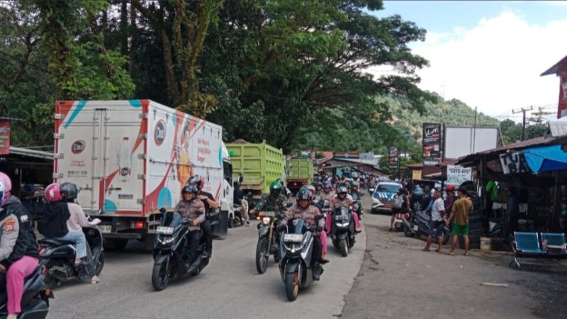Personel Kodim 1409/Gowa dan Polres Gowa kolaborasi Touring dan Berikan Bantuan Sosial