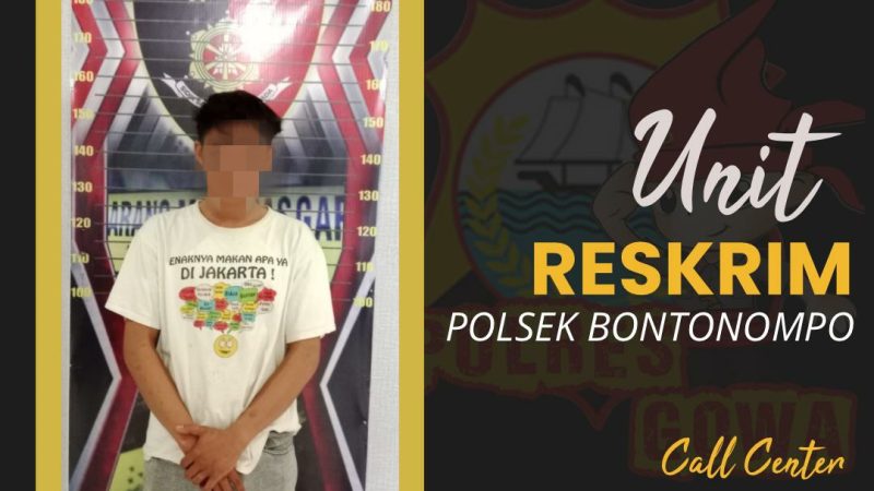 Seorang Pria Diamankan Reskrim Bontonompo Karena Kedapatan Bawa Sajam