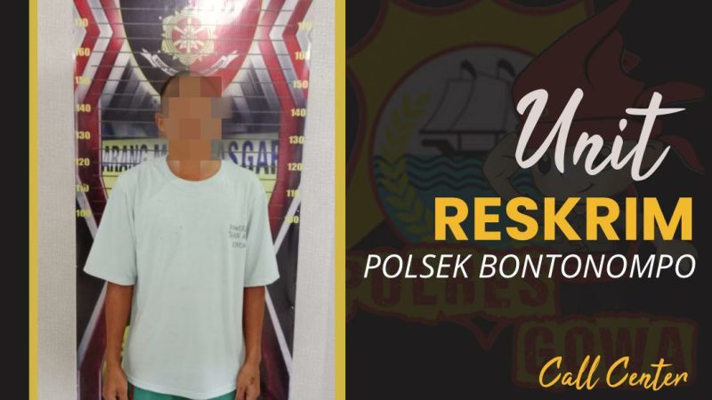 Satu Pelaku Curat Diamankan Unit Reskrim Bontonompo