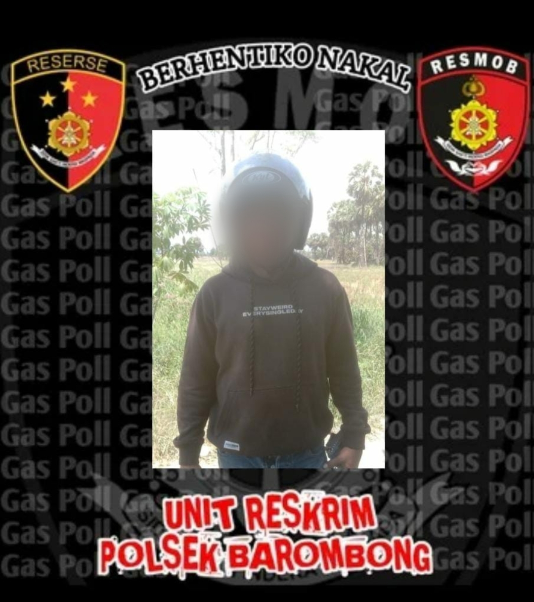 Unit Reskrim Polsek Barombong Amankan Pelaku Pengedar Miras Jenis Ballo di Desa Kanjilo