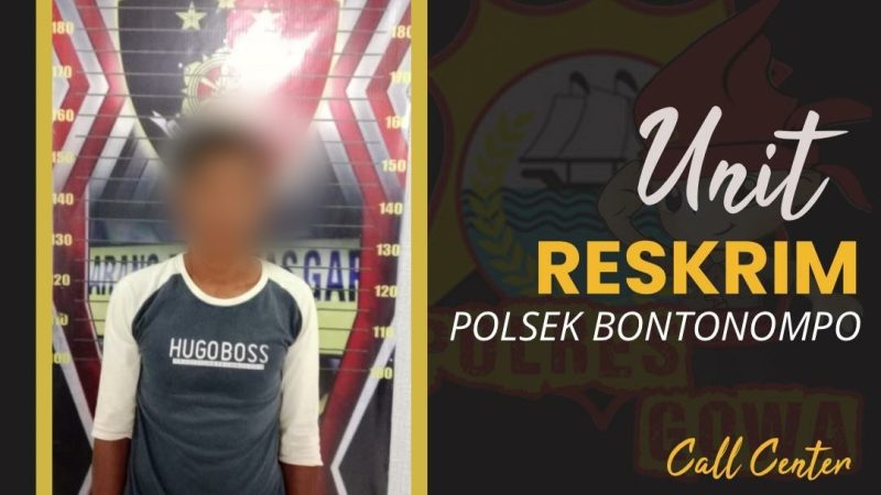 Polsek Bontonompo Tangkap Pria Bawa Badik Tanpa Izin di Bontonompo Selatan