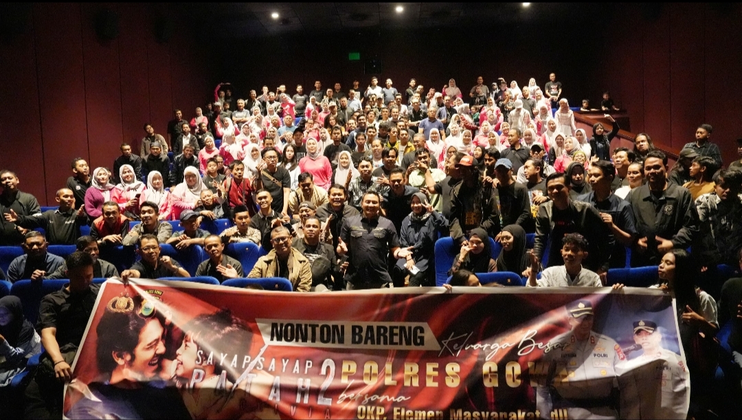 Polres Gowa Gelar Nobar Film “Sayap-Sayap Patah 2” Bersama Komunitas di XXI Trans Studio Mall