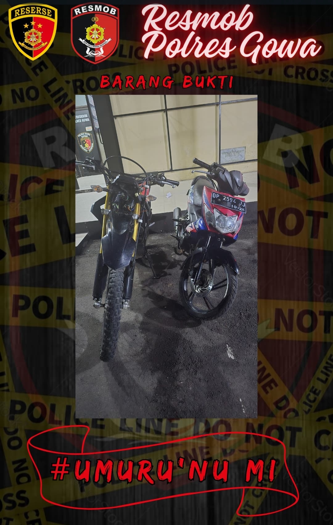 Unit Resmob Polres Gowa Tangkap Dua Remaja Pelaku Curanmor di Makassar