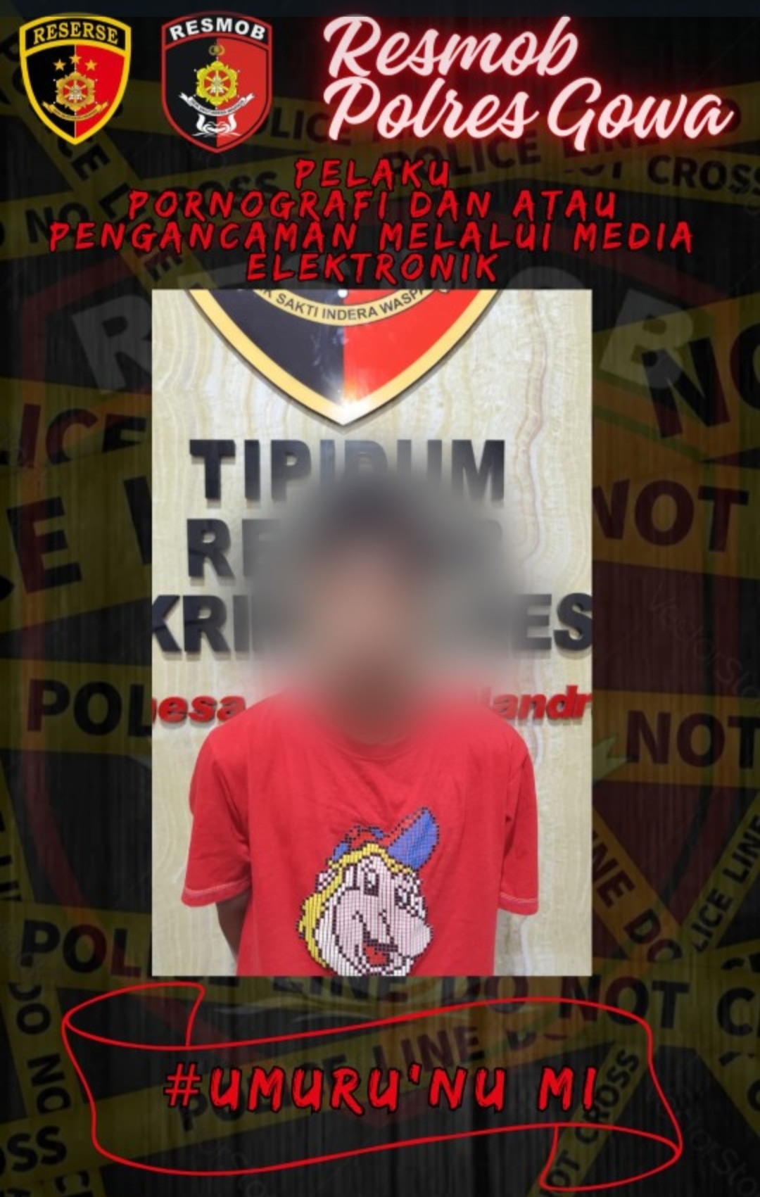 Seorang Pria Diamankan Resmob polres Gowa Atas Kejahatan Pornograpi