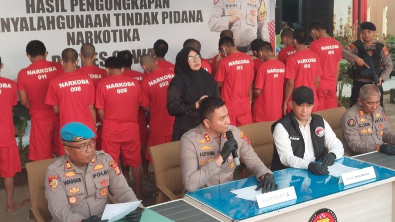 Kapolres Gowa Pimpin Konferensi Pers Pengungkapan 62 Kasus Narkoba April–Mei 2025