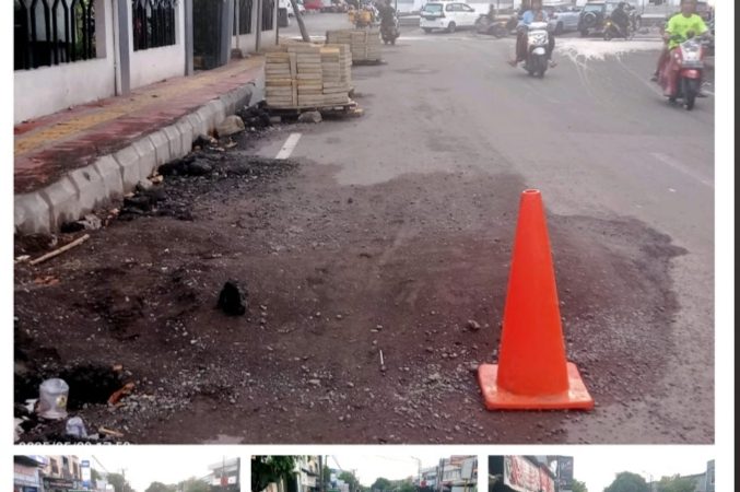 Tak Tertib dan Berdebu, Pembangunan Trotoar Somba Opu Dinilai Abaikan Keselamatan Publik