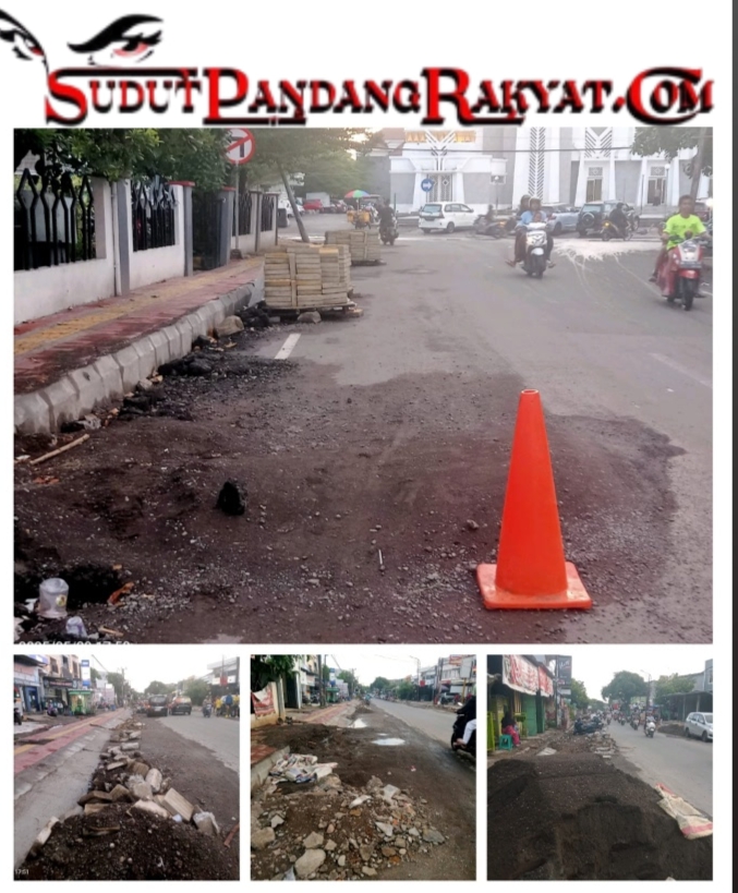 Tak Tertib dan Berdebu, Pembangunan Trotoar Somba Opu Dinilai Abaikan Keselamatan Publik