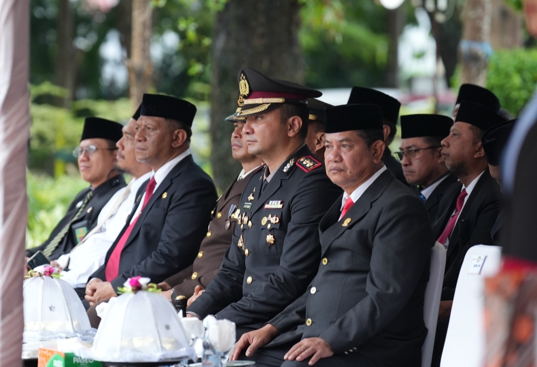 Kapolres Gowa Hadiri Upacara Hari Lahir Pancasila di Halaman Kantor Bupati Gowa