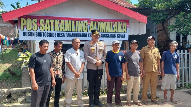 Kapolres Gowa Resmikan Pos Satkamling “Alimalaka” di Dusun Bontocinde