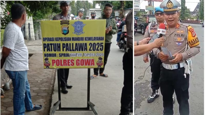 Satuan Lalu lintas Polres Gowa Gelar Operasi Patuh Pallawa 2025