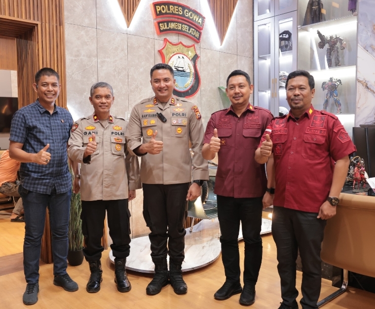Kapolres Gowa Sambut Kunjungan Silaturahmi Kepala Rutan Kelas IIB Malino