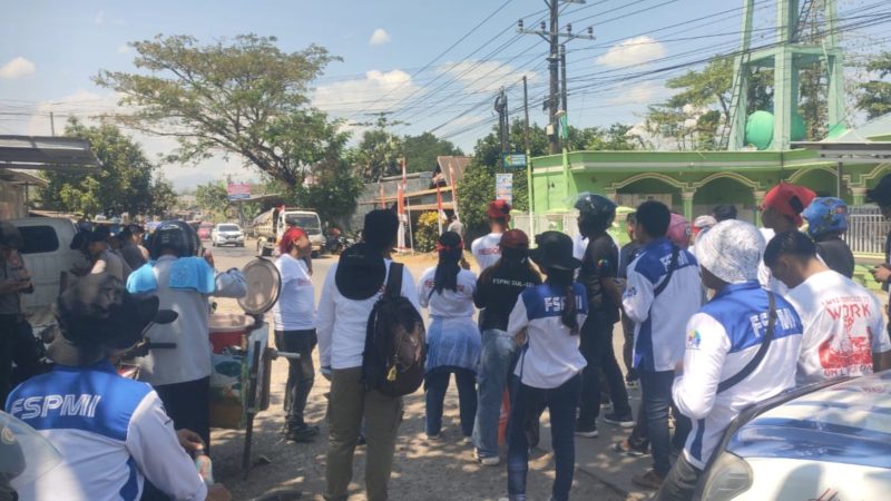 Aksi Unras Oleh Puluhan FSPMI di PT. WINGS GROUP  Bontomarannu Kab Gowa