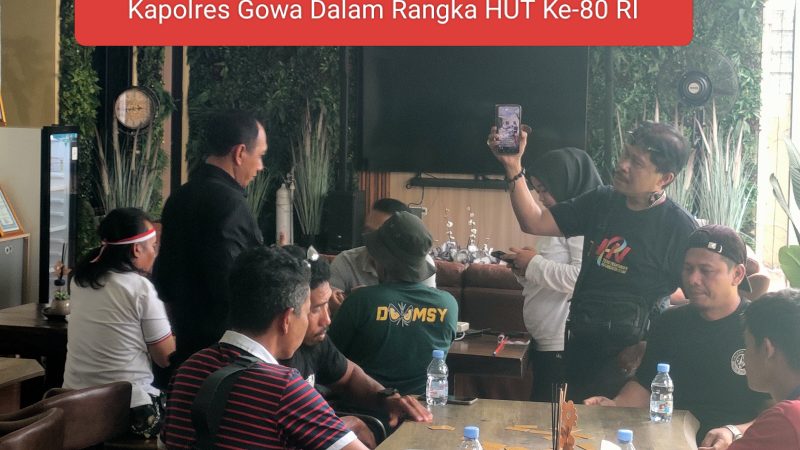 Lomba Turnament Permainan Domino Di Gelar Rujab Kapolres Gowa Untuk Meriahkan HUT RI Ke-80