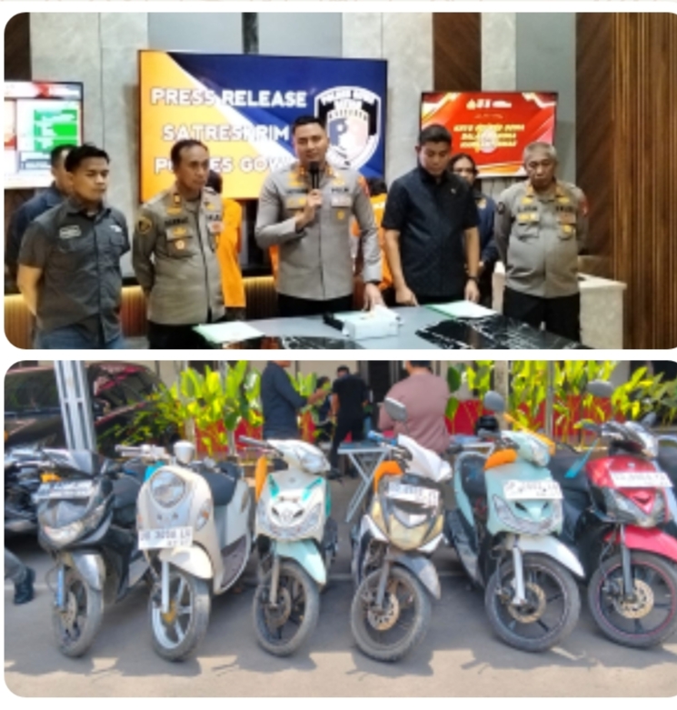 Kapolres Gowa Press Rilis 7 Motor Curian: Hasil Ungkapan Dari Polsek Somba Opu