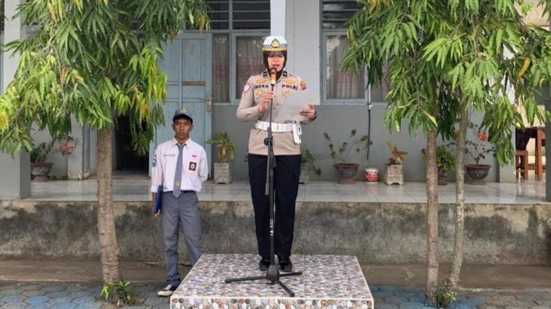 Peringati HUT ke-70 Lalulintas, Satlantas Polres Gowa Ajak Pelajar Tertib Berlalu Lintas