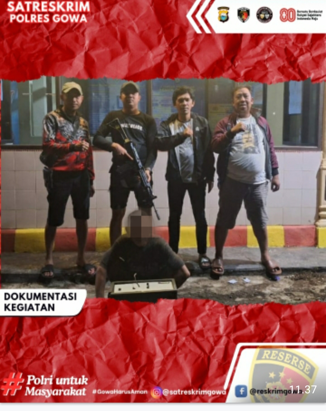 “Lipang Bajeng” Berhasil Meringkus Pelaku Pencurian Dalam Ops Sikat Lipu
