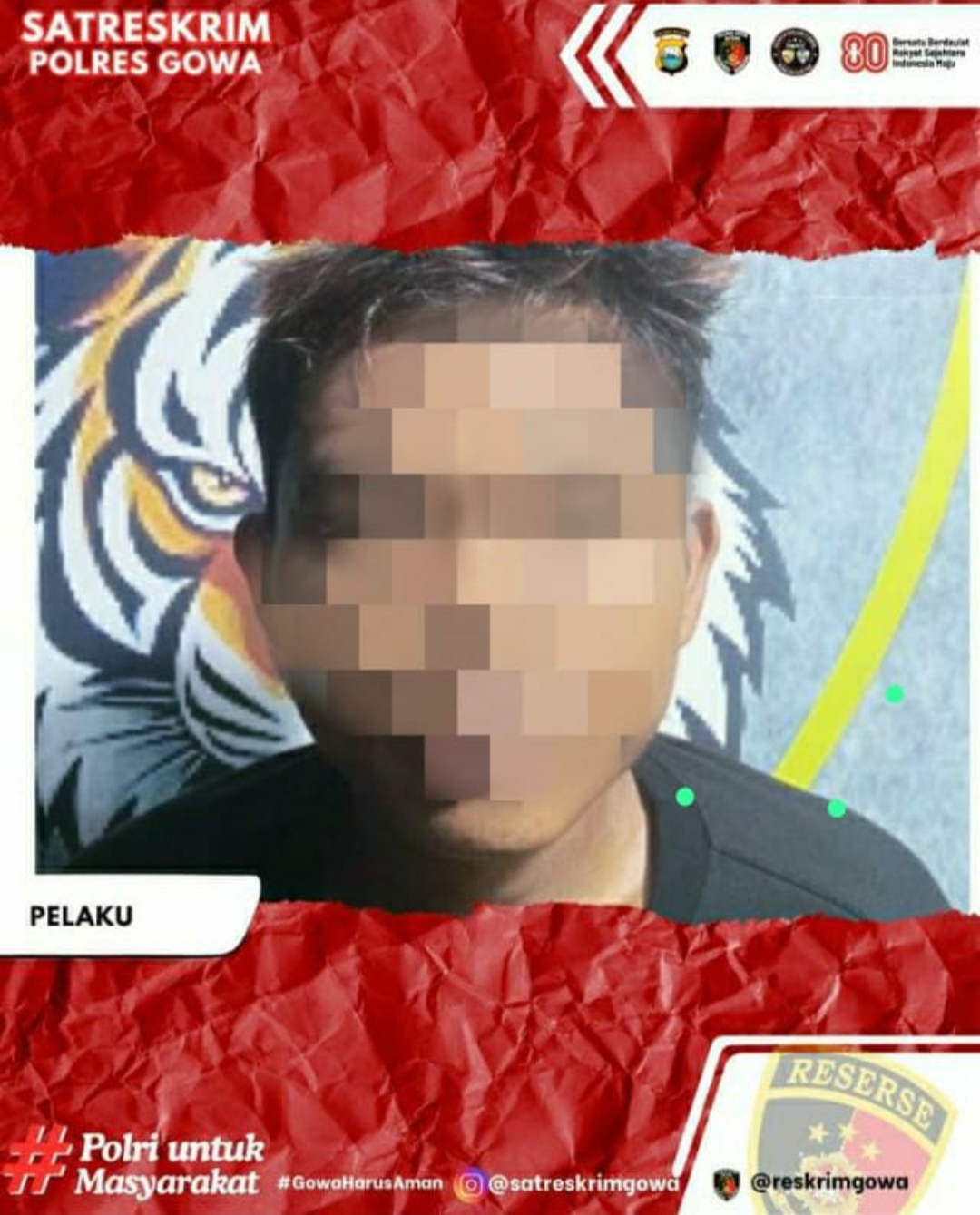 Polsek Somba Opu Unit Reskrim Lumpuhkan Curanmor Saat Ingin Berusaha Melarikan Diri