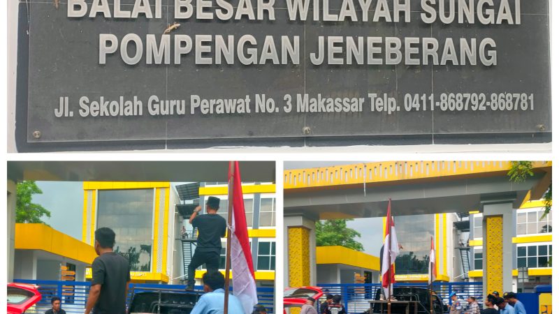 Ada Apa !!! KOMAKS Geruduk Kantor Balai Besar Wilayah Sungai Pompengan Jeneberang Makassar