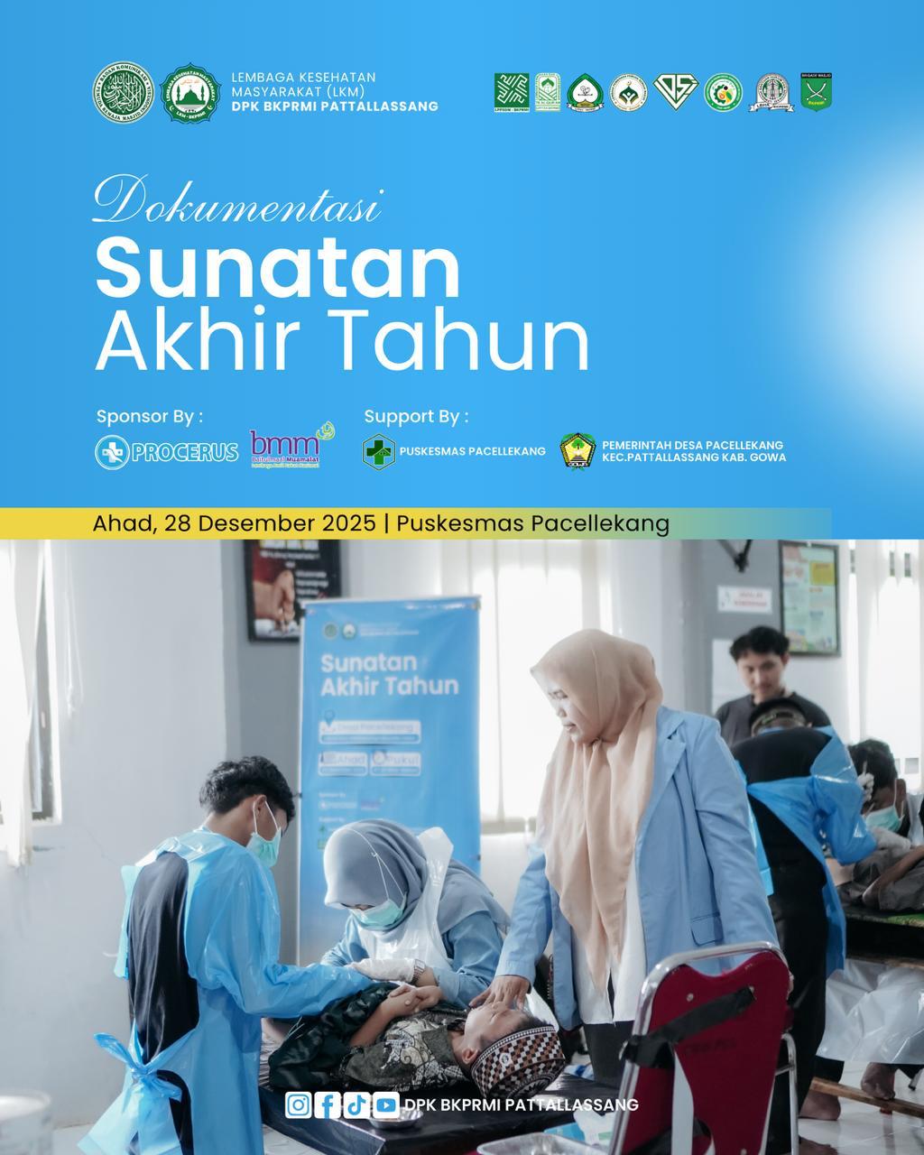 DPK BKPRMI Pattallassang Gelar Sunatan Massal Sambut Pelantikan Serentak Se-Kabupaten Gowa