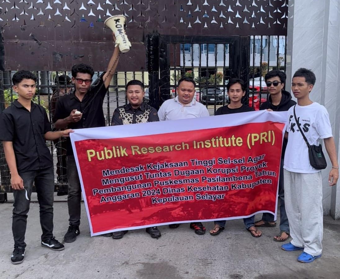 PRI Gelar Aksi di Kejati Sulsel, Rahmatullah: Dugaan Korupsi Pembangunan Puskesmas Pasilambena Harus Diusut Tuntas
