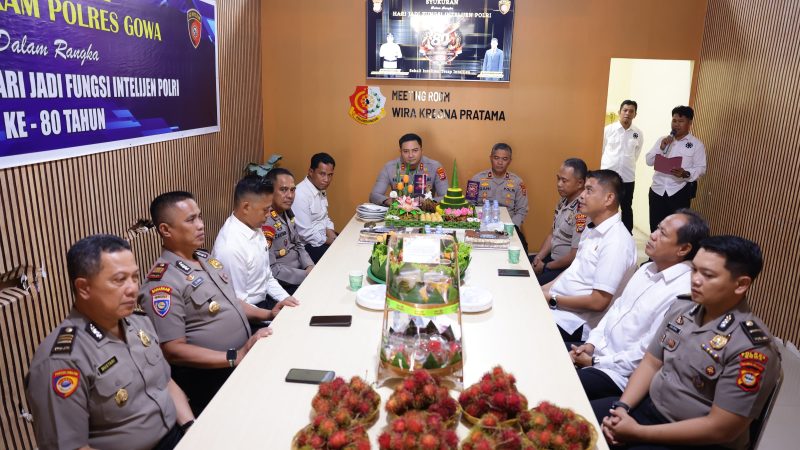 Kapolres Gowa Hadiri Syukuran Satintelkam dalam Rangka Hari Jadi Intelijen Polri ke-80