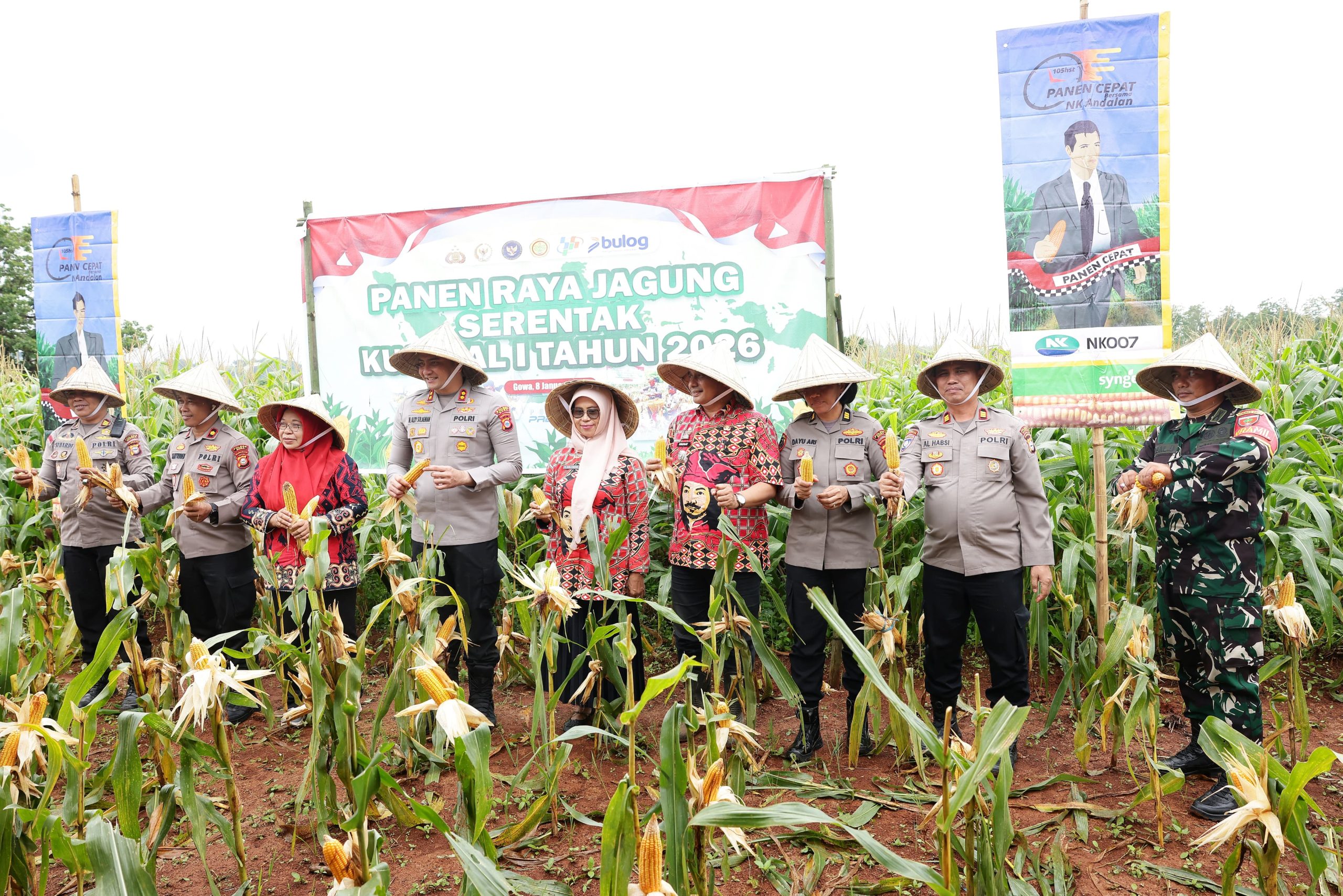 Kapolres Gowa Hadiri Panen Raya Jagung Serentak Kuartal IV 2026 di Bontomarannu