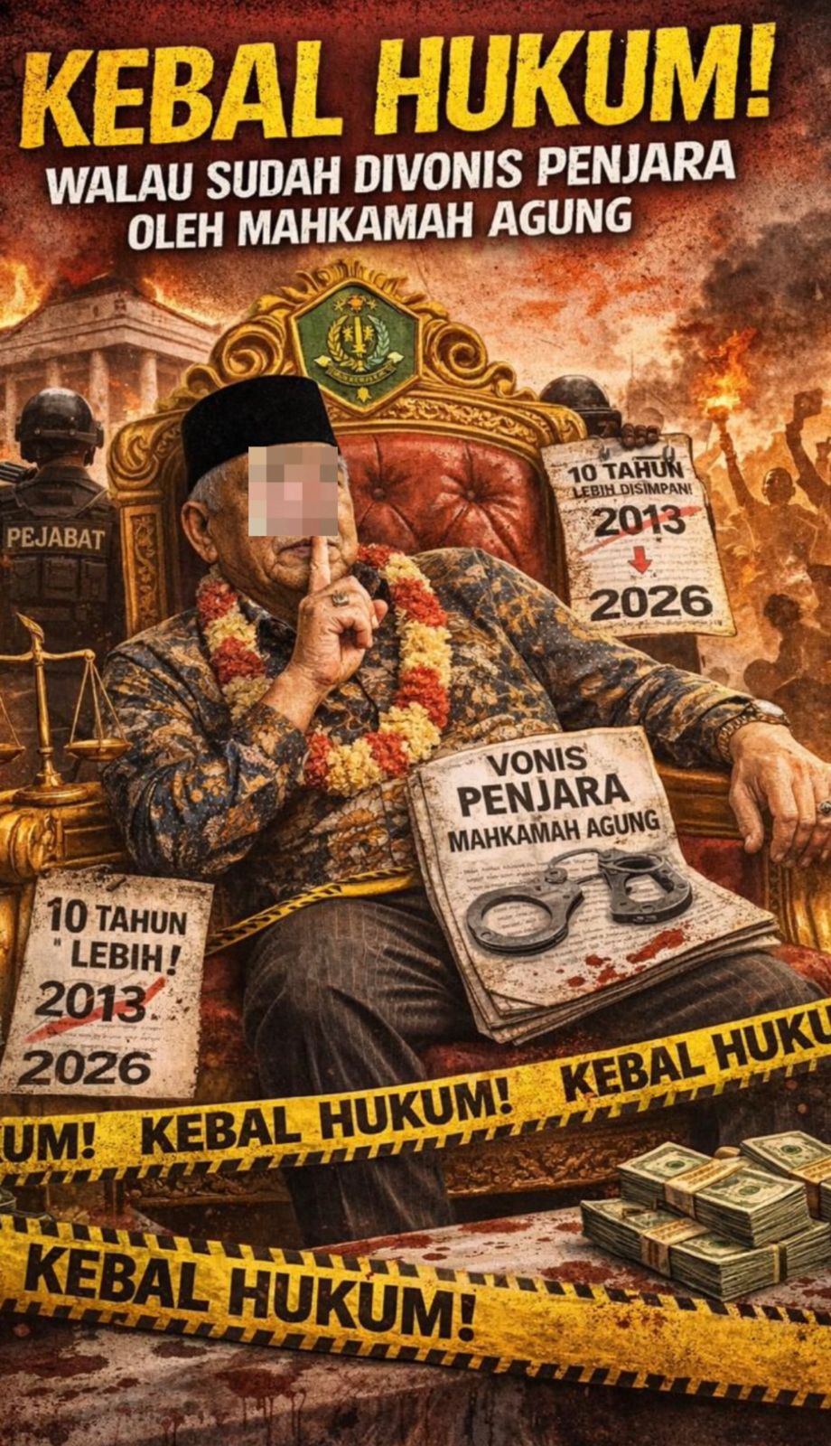 Hukum Tumpul ke Atas? Ayah Bupati Selayar Belum Dieksekusi Meski Sudah Divonis MA Sejak 2013